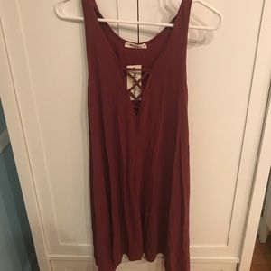 Lace up tank dress